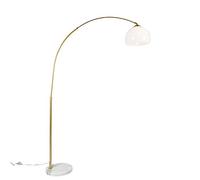 Qazqa arc-basic - Lampadaire - 1 lumière - H 176 cm - Laiton - Moderne - éclairage intérieur - Salon I Chambre