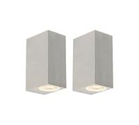 Qazqa baleno - Applique murale - 2 pièces - L 65 mm - Acier - Design - éclairage extérieur - Salle de bains