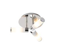 Qazqa bath - Plafonnier - 3 lumière - Ø 28.5 cm - Chrome - Moderne - éclairage extérieur - Salle de bains