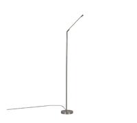 Qazqa berdien fl - LED Dimmable Lampadaire variateur inclus - 1 lumière - H 1630 mm - Acier - Moderne - éclairage intérieur - Salon