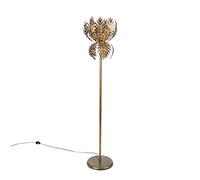 Qazqa botanica - Lampadaire - 1 lumière - H 170 cm - Doré/Laiton - Rétro - éclairage intérieur - Salon I Chambre I Cuisine I Salle à manger