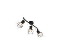 Qazqa botu - Plafonnier - 3 lumière - L 63 cm - Noir - Moderne - éclairage intérieur - Salon I Chambre I Cuisine I Salle à manger