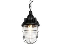 Qazqa cabin - Suspension - 1 lumière - Ø 170 mm - Noir - Rustique - éclairage intérieur - Salon