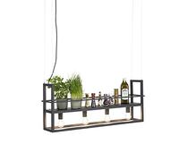 Qazqa cage rack - Grande suspension - 4 lumière - L 1015 mm - Noir - Moderne - éclairage intérieur - Salon