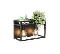 Qazqa cage rack - LED Dimmable Applique murale variateur inclus - 2 lumière - L 40 cm - Noir - Rustique - éclairage intérieur - Salon I Chambre I Cuisine I Salle à manger