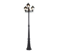 Qazqa capital - Lanterne - 3 lumière - Ø 510 mm - Noir - Classique/Antique - éclairage extérieur