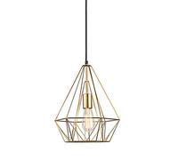 Qazqa carcass - Suspension - 1 lumière - Ø 270 mm - Doré/Laiton - Design, Moderne - éclairage intérieur - Salon I Chambre I Cuisine I Salle à manger