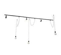 QAZQA cavalux jeana - Système sur rail spot luminaire plafond, plafonnier compatible pour led - 3 lumière - L 285 cm - Noir - Moderne - éclairage intérieur - Salon I Chambre I Cuisine I Salle à manger
