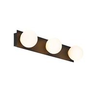 Qazqa cederic - Applique murale - 3 lumière - L 480 mm - Noir - Moderne - éclairage extérieur - Salle de bains