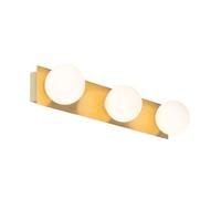 QAZQA Cederic applique murale 48x8x10,4cm - 3 lumières - IP44 - laiton brossé (or) 104263