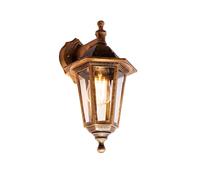 Qazqa Classique/Antique Applique Murale D'extérieur Antique Dorée Ip44 - New Haven Plastique /Verre Doré/Laiton Autres / Jardin / Luminaire / Lumiere / Éclairage E27 Max. 1 X 15 Watt Doré