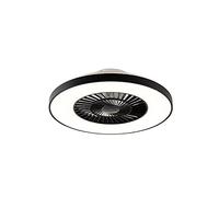 Qazqa climo - LED Dimmable Ventilateur de plafond variateur inclus - 1 lumière - Ø 590 mm - Noir - Moderne - éclairage intérieur - Salon I Chambre I Cuisine I Salle à manger