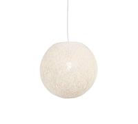 Qazqa corda - Suspension - 1 lumière - Ø 350 mm - Blanc - Design, Rustique, Moderne - éclairage intérieur - Salon I Chambre