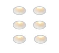 QAZQA Dept spot encastré - set de 6 - 7,8x7,8x6,5cm - dimmable - IP44 - blanc mat 6x SW1187251