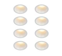 QAZQA Dept spot encastré - set de 8 - 7.8x7.8x6.5cm - dimmable - IP44 - blanc mat 8x SW1187251