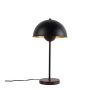Qazqa Design /Rã©Tro Lampe De Table / Lampe Ã¡ Poser / Luminaire / Lumiere / ÃClairage Rã©Tro Noire Avec Or / Dorã©E / D'or - Magnax Acier Noir Oblongue /Rond / Intã©Rieur / Salon E27 Max. 1 X 60 Watt