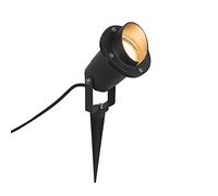 Qazqa done - Spot sur piquet - 1 lumière - L 130 mm - Noir - Moderne - éclairage extérieur