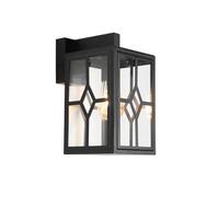 Qazqa dover - Applique murale - 1 lumière - L 17.2 cm - Noir - Classique/Antique - éclairage extérieur