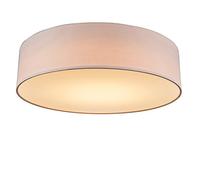 Qazqa drum led - LED Plafonnier - 1 lumière - Ø 400 mm - Rose - Moderne - éclairage intérieur - Salon I Chambre I Cuisine I Salle à manger