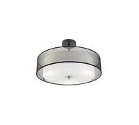 Qazqa drum-neutron - LED Dimmable Plafonnier variateur inclus - 3 lumière - Ø 50 cm - Noir - Moderne - éclairage intérieur - Salon I Chambre I Cuisine I Salle à manger