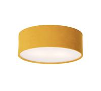 Qazqa drum - Plafonnier - 2 lumière - Ø 30 cm - Jaune - Moderne - éclairage intérieur - Salon I Chambre I Cuisine I Salle à manger
