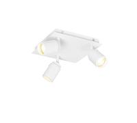 Qazqa ducha - Spot plafond, plafonnier - 3 lumière - L 23 cm - Blanc - Moderne - éclairage intérieur - Salle de bains