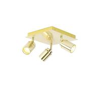 Qazqa ducha - Spot plafond, plafonnier - 3 lumière - L 23 cm - Doré/Laiton - Moderne - éclairage intérieur - Salle de bains