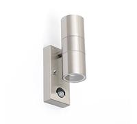 Qazqa duo - Eclairage exterieur avec detecteur de mouvement - 2 lumière - H 210 mm - Acier - Moderne - éclairage extérieur