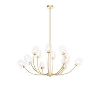 Qazqa elien - Suspension - 12 lumière - Ø 86 cm - Doré/Laiton - Classique/Antique - éclairage intérieur - Salon I Chambre I Cuisine I Salle à manger