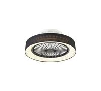 Qazqa emily - LED Ventilateur de plafond - 1 lumière - Ø 47 cm - Noir - Moderne - éclairage intérieur - Salon I Chambre I Cuisine I Salle à manger