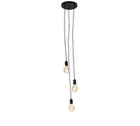Qazqa facil - Suspension - 3 lumière - Ø 250 mm - Noir - Design, Moderne - éclairage intérieur - Salon I Chambre I Cuisine I Salle à manger