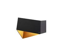 Qazqa fold - Applique murale - 1 lumière - L 240 mm - Noir et Or - Design, Moderne - éclairage intérieur - Salon I Chambre I Cuisine I Salle à manger