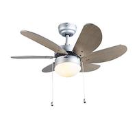 Qazqa fresh - Ventilateur de plafond - 1 lumière - Ø 775 mm - Gris - Moderne - éclairage intérieur - Salon I Chambre I Cuisine I Salle à manger