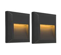 QAZQA gem - LED Applique murale - 2 pièces - L 12.5 cm - Gris foncé - Moderne - éclairage intérieur - Hall d’entrée,Garage/cellier
