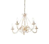 Qazqa giuseppe - LED Lustre italien - 5 lumière - Ø 60 cm - Blanc - Classique/Antique, Rustique, Rustique - éclairage intérieur - Salon