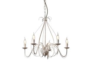 Qazqa giuseppe - Lustre italien - 5 lumière - Ø 600 mm - Crème - Classique/Antique, Rustique - éclairage intérieur - Salon
