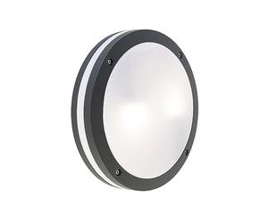 Qazqa glow - LED Dimmable Applique et plafonnier variateur inclus - 2 lumière - Ø 30 cm - Gris foncé - Moderne - éclairage extérieur