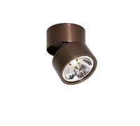 Qazqa go nine - Spot plafond, plafonnier - 1 lumière - Ø 11.9 cm - Bronze - Design - éclairage intérieur - Salon I Chambre I Cuisine I Salle à manger