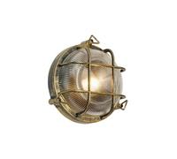 Qazqa industriel applique murale extérieure doré 9cm Nautica