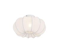 Qazqa japandi plafonnier lumière plafond blanc rond 37cm Plu Ayesha | E27, Compatible avec ampoules LED, idéal pour la chambre et le salon