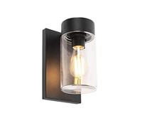 Qazqa jarra - Applique murale - 1 lumière - L 150 mm - Noir - Moderne - éclairage extérieur