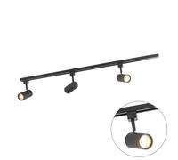 QAZQA jeana - LED Dimmable Moderne variateur inclus - 3 lumière - L 100 cm - Noir - Moderne - Éclairage intérieur - Salon I Chambre I Cuisine I Salle à manger