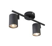 Qazqa jeana - LED Smart Dimmable Spot plafond, plafonnierincl. wifi variateur inclus - 2 lumière - L 33 cm - Noir - Moderne - éclairage intérieur - Salon I Chambre I Cuisine I Salle à manger