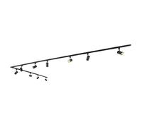Qazqa jeana - LED Système sur rail spot luminaire plafond, plafonnier compatible pour led - 10 lumière - L 500 cm - Noir - Moderne - éclairage intérieur - Salon I Chambre I Cuisine I Salle à manger