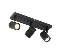 Qazqa jeana - Spot plafond, plafonnier - 3 lumière - L 350 mm - Noir - Moderne - éclairage intérieur - Salon I Chambre I Cuisine I Salle à manger