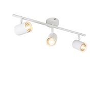 Qazqa jeana - Spot plafond, plafonnier - 3 lumière - L 530 mm - Blanc - Moderne - éclairage intérieur - Salon I Chambre I Cuisine I Salle à manger