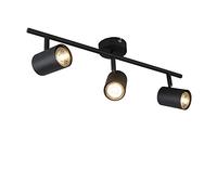 Qazqa jeana - Spot plafond, plafonnier - 3 lumière - L 530 mm - Noir - Moderne - éclairage intérieur - Salon I Chambre I Cuisine I Salle à manger