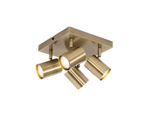 Qazqa jeana - Spot plafond, plafonnier - 4 lumière - L 20 cm - Bronze - Moderne - éclairage intérieur - Salon I Chambre I Cuisine I Salle à manger