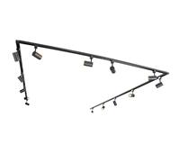 QAZQA jeana - Système de rail spot luminaire plafond, plafonnier compatible pour led - 14 lumière - L 753 cm - Noir - Moderne - éclairage intérieur - Salon I Chambre I Cuisine I Salle à manger