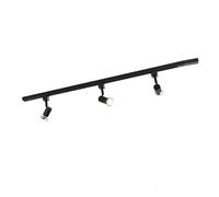 QAZQA jeany sl - Système de rail spot luminaire plafond, plafonnier compatible pour led - 3 lumière - L 1000 mm - Noir - Moderne - éclairage intérieur - Salon